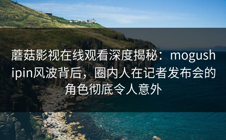 蘑菇影视在线观看深度揭秘：mogushipin风波背后，圈内人在记者发布会的角色彻底令人意外